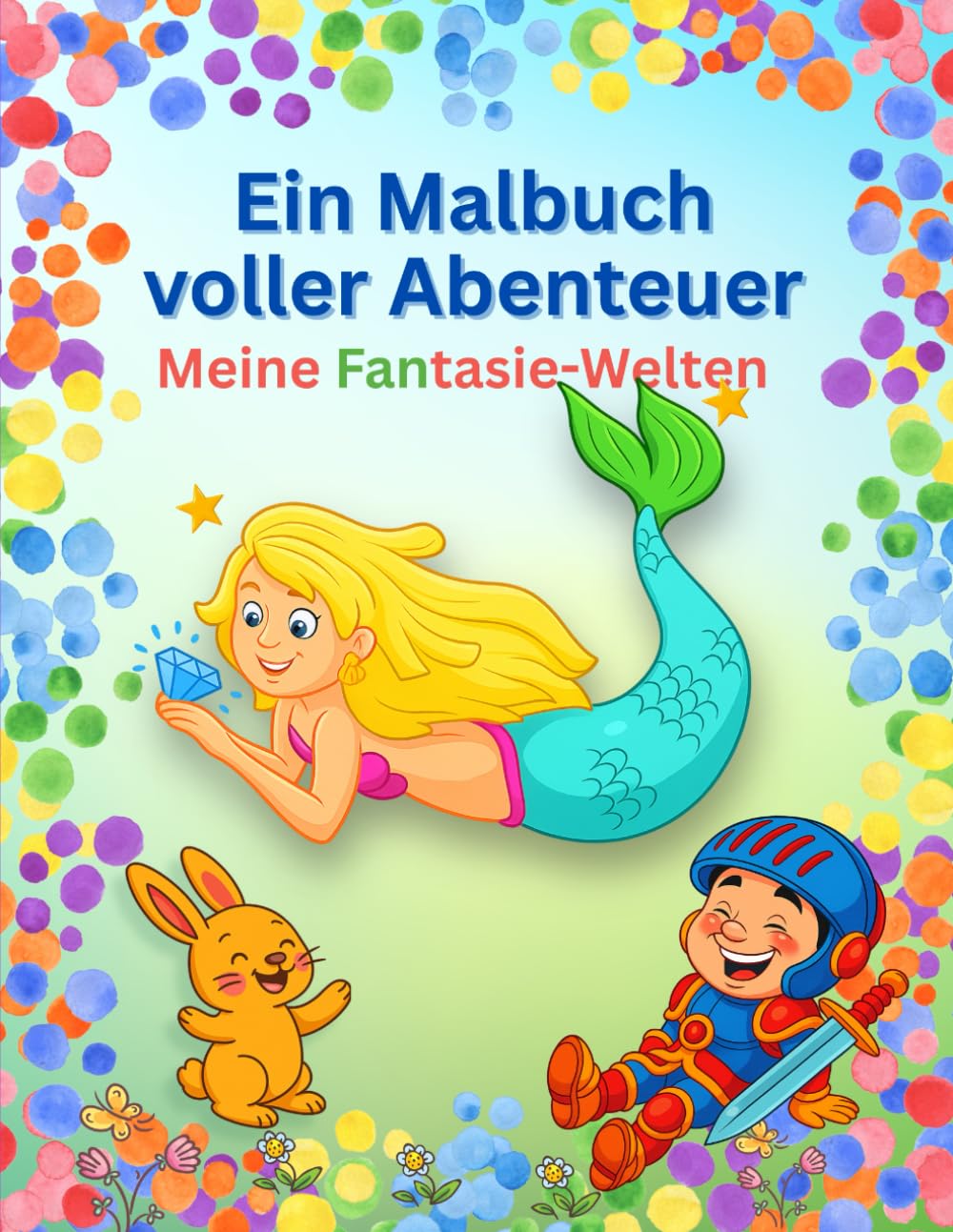 Buchcover: Ein Malbuch voller Abenteuer: Meine Fantasie-Welten