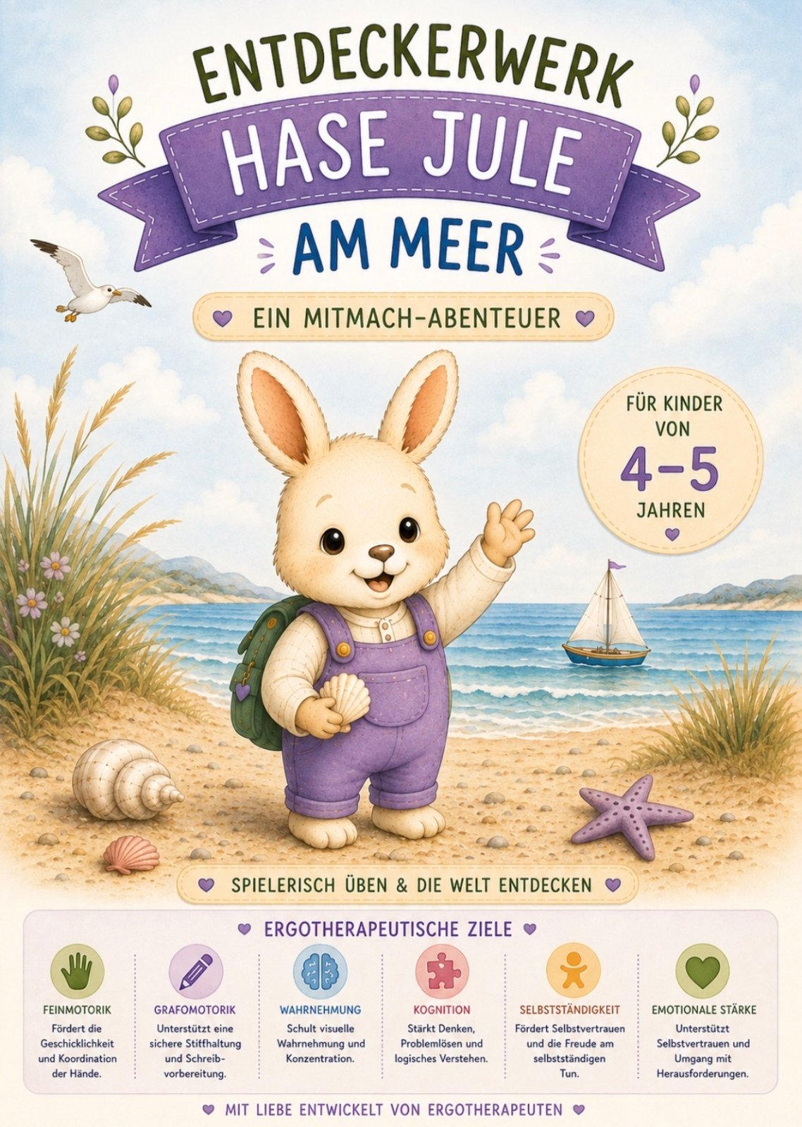 Buchcover: Hase Jule am Meer (Mitmach Abenteuer)