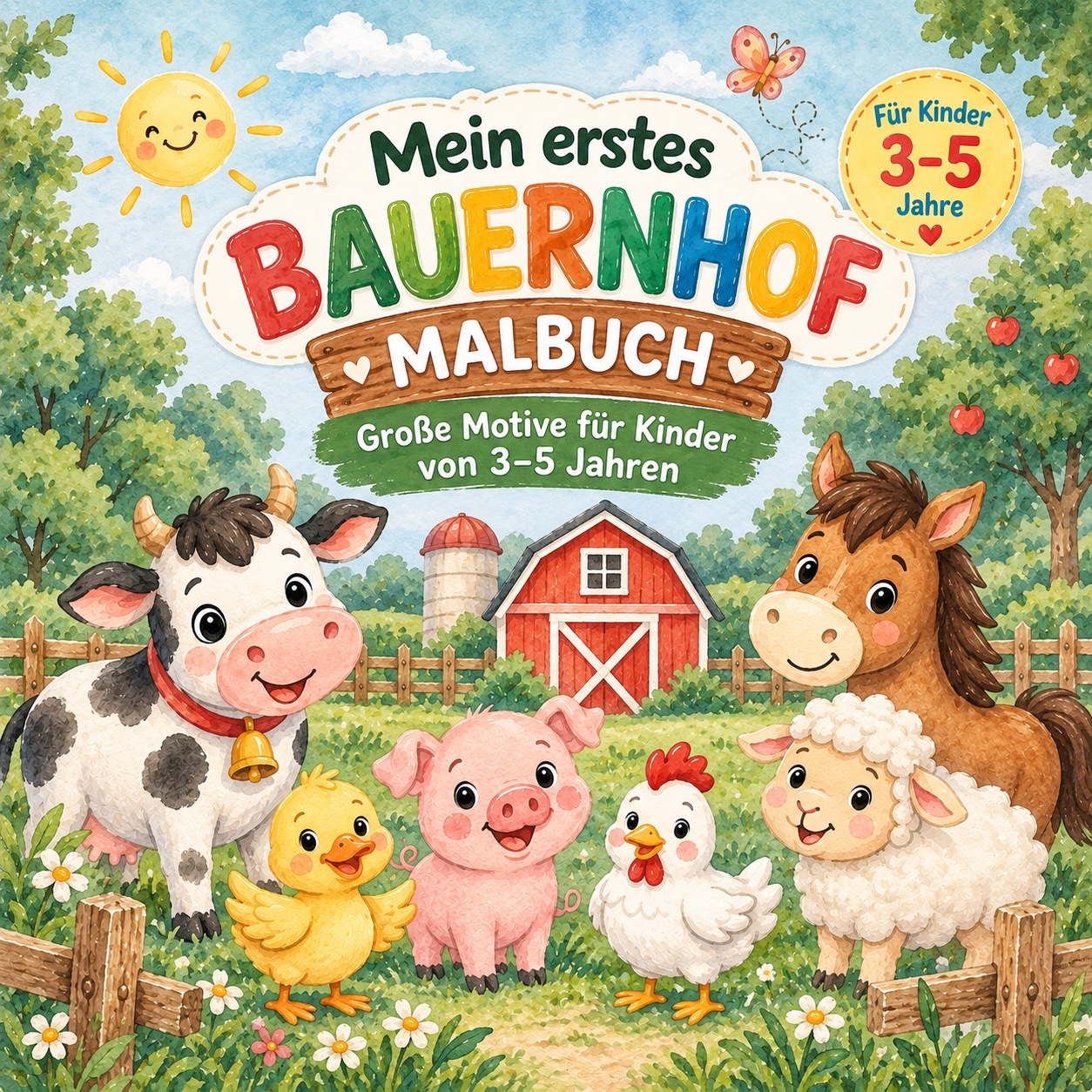 Buchcover: Mein erstes Bauernhof-Malbuch
