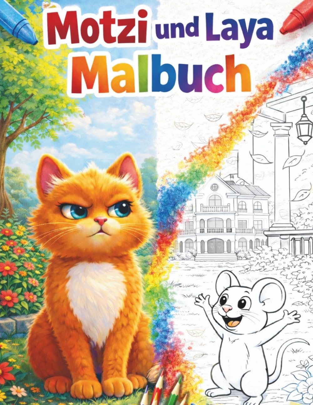 Buchcover: Motzi & Laya – Das Malbuch