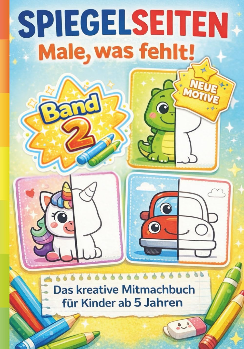 Buchcover: Spiegelseiten – Male, was fehlt! Band 2
