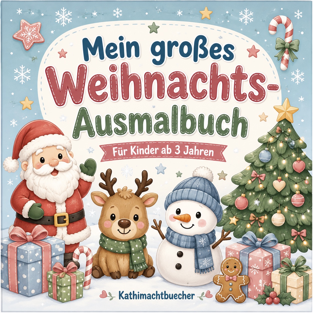 Buchcover: Weihnachts-Ausmalbuch für Kinder ab 3 Jahren